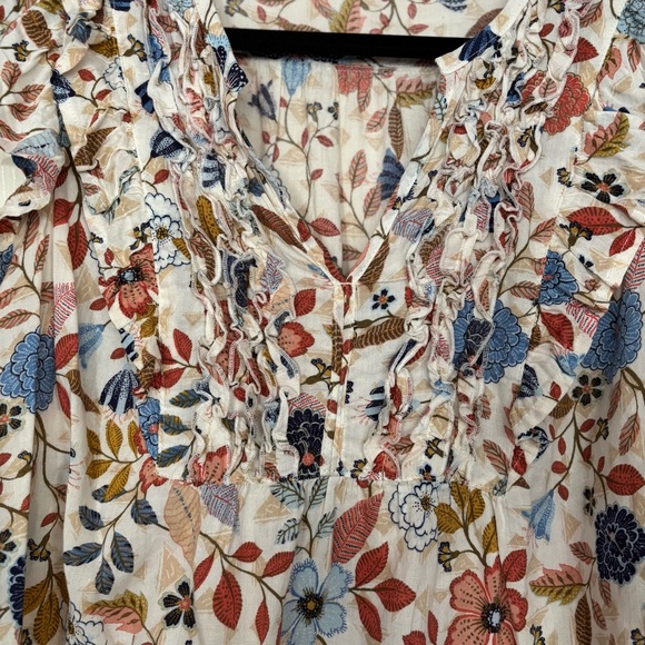 Old Navy Ruffle-Trim Smocked Floral Top - Picture 5 of 9